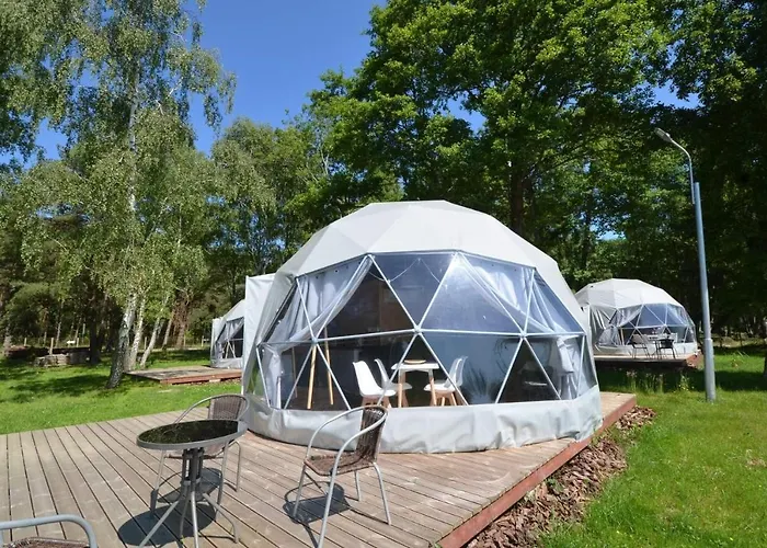 Luxusní stan Slowly Glamping Osada Nad Woda Łazy