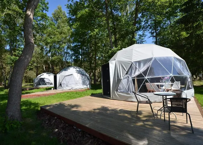 Luxusní stan Slowly Glamping Osada Nad Woda Łazy
